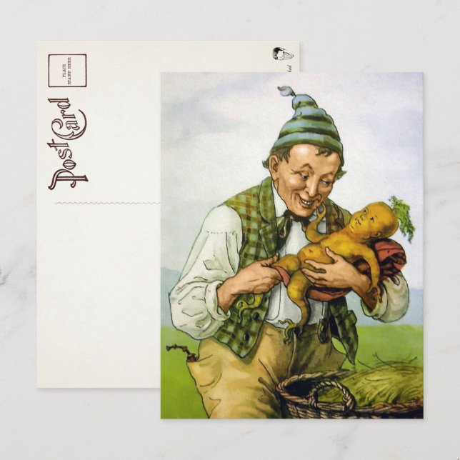 Carte postale Carotte pour bébé victorienne  (Devant / Derrière)
