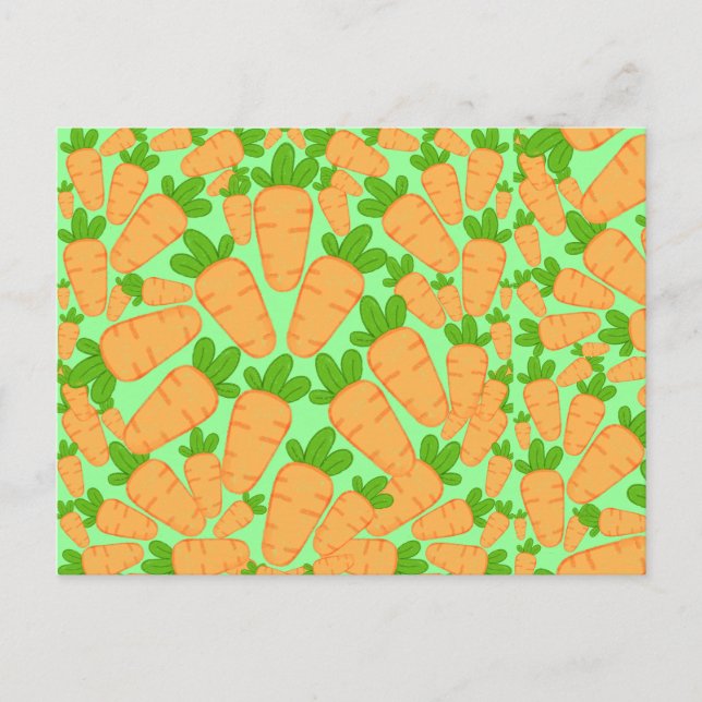 Carte Postale Carottes Oranges Et Vertes (Devant)