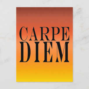 Carte Postale Carpe Diem Saisir le jour Latin Citer le bonheur