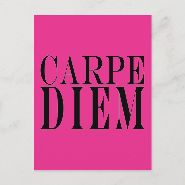 Carte Postale Carpe Diem Saisir le jour Latin Citer le bonheur (Devant)