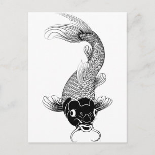Carte Postale carpe koi