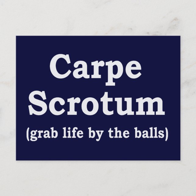 Carte Postale Carpe Scrotum (Devant)