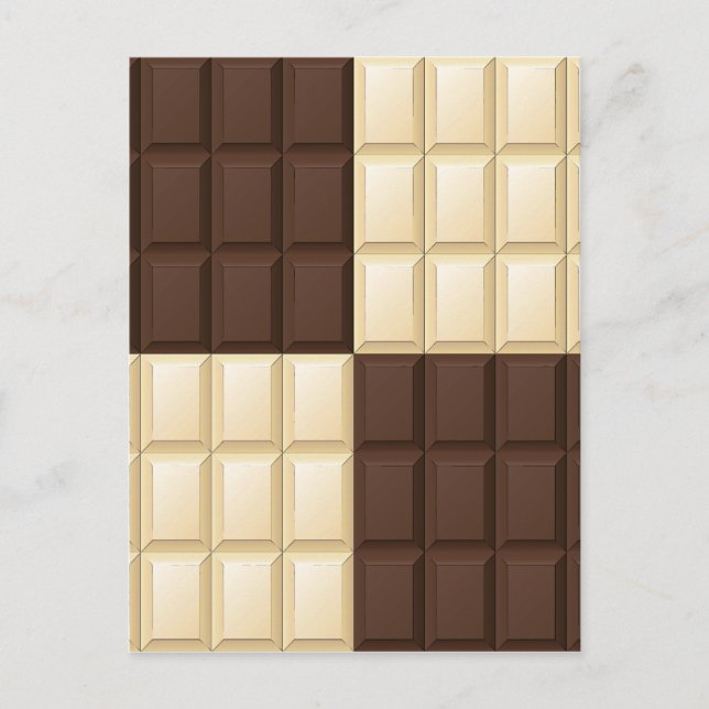Carte Postale Carré chocolat délice (Devant)