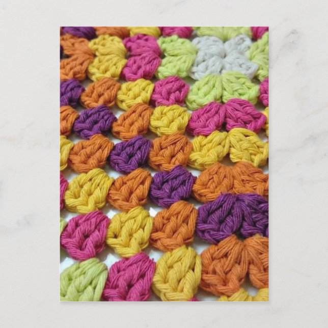 Carte Postale Carré de Crochet Granny (Devant)