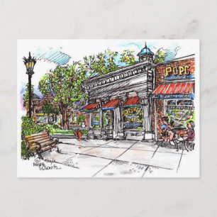 Carte postale Carré de Dewey's Coffee House