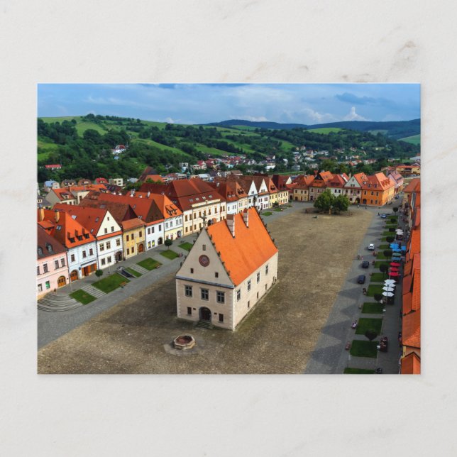 Carte Postale Carré de la vieille ville à Bardejov, Slovaquie (Devant)