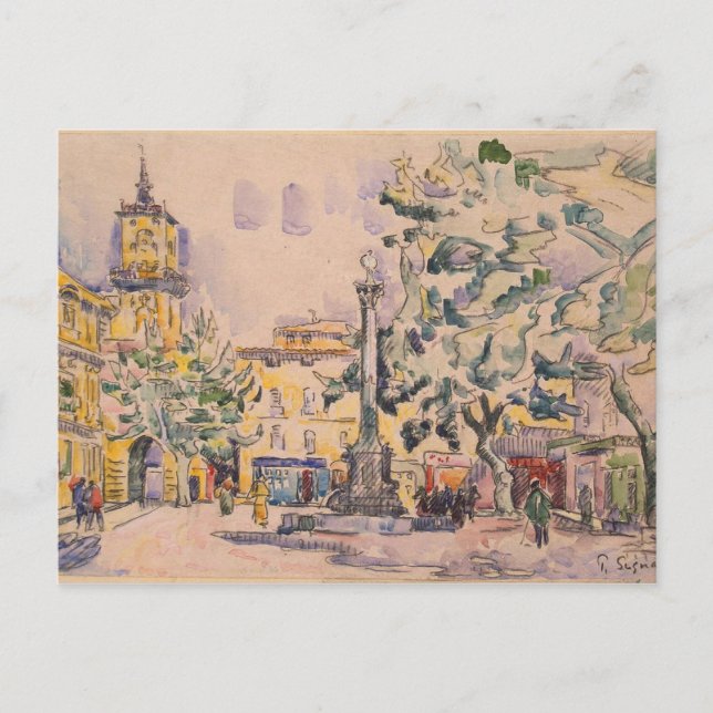 Carte Postale Carré de l'Hôtel de Ville à Aix-en-Provence (Devant)