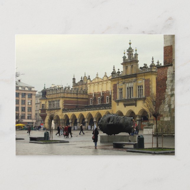 Carte Postale Carré de marché à Cracovie (Devant)