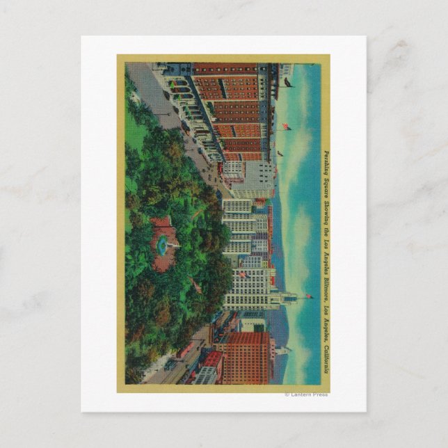 Carte Postale Carré de Pershing montrant Los Angeles (Devant)