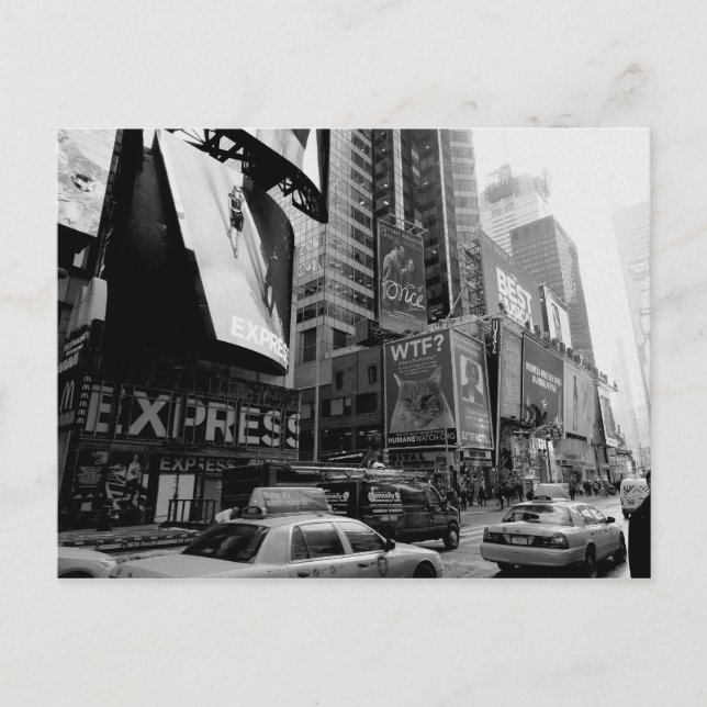 Carte Postale Carré du New York Times noir (Devant)