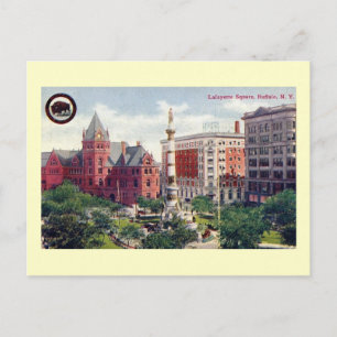 Carte Postale Carré Lafayette, Buffalo Vintage