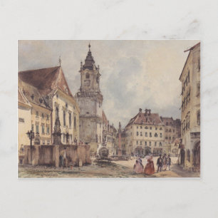 Carte Postale Carré principal à Bratislava par Rudolf von Alt