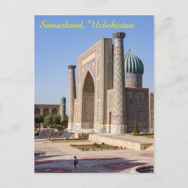 Carte Postale Carré Registan au coucher du soleil - Samarkand, O (Devant)