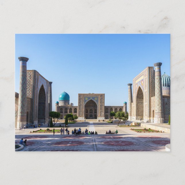 Carte Postale Carré Registan - Samarkand, Ouzbékistan, Asie (Devant)