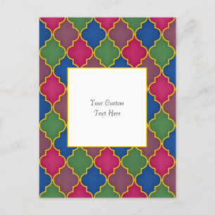 Carte Postale Carreau marocain lilas Élégant sur mesure