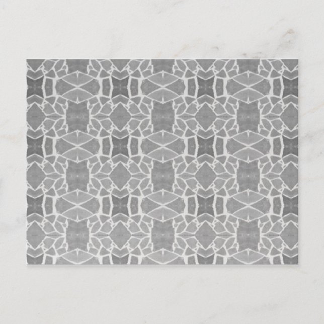 Carte Postale Carreaux de pierre blanche grise Mosaïque Motif (Devant)