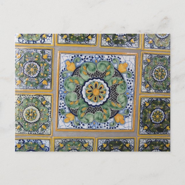 Carte Postale Carreaux de style Talavera mexicain (Devant)