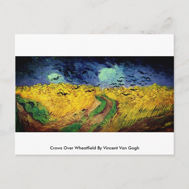 Carte Postale Carrefour sur Wheatfield par Vincent Van Gogh Cart (Devant)