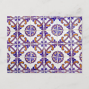 Carte Postale Carrelage motif gros plan, Portugal