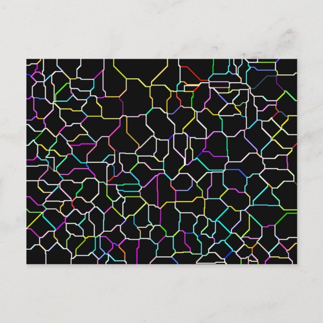 Carte postale Carrelage néon (Devant)