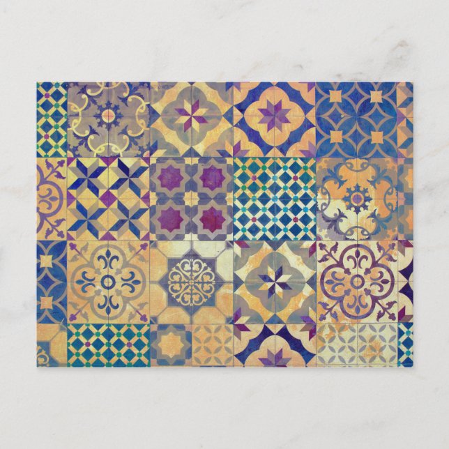 Carte Postale Carrelage traditionnel méditerranéen et égéen colo (Devant)