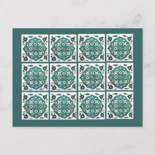 Carte Postale Carrelage vert-bleu
