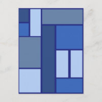 Carrés bleus dans un Motif géométrique