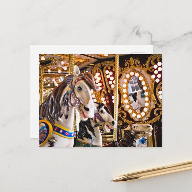 Carte postale carrousel (Devant/Arrière en situation)