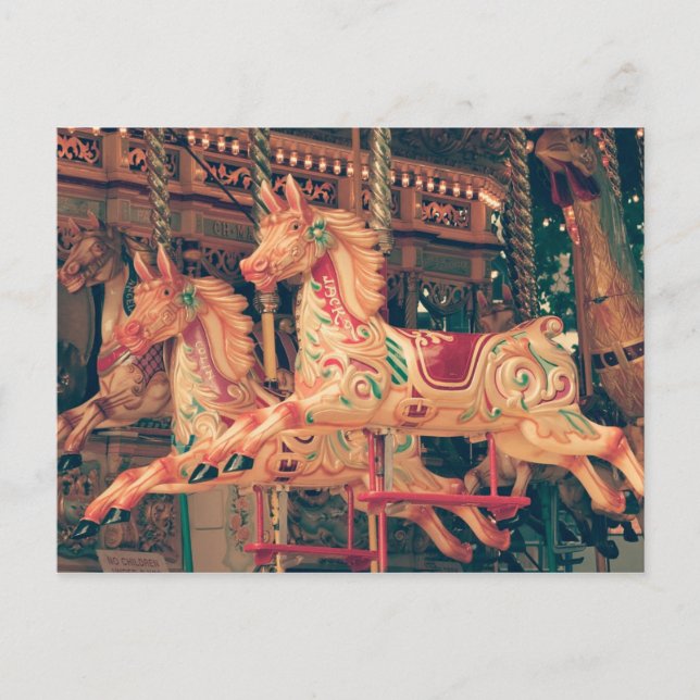 Carte Postale Carrousel vintage (Devant)