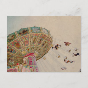 Carte Postale Carrousel vintage à Paris