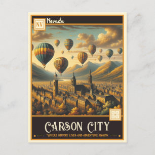 Carte Postale Carson City, Nevada VINTAGE