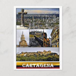 Carte Postale Cartagena - Mosaïque - Colombie