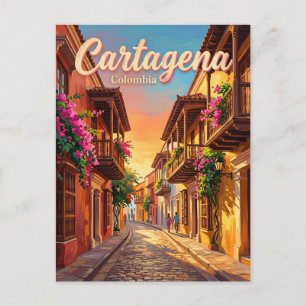 Carte Postale Cartagena Ville Fortifiée Colombie