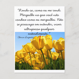 Carte Postale Cartão Postal - Tulipas - Clarice Lispector