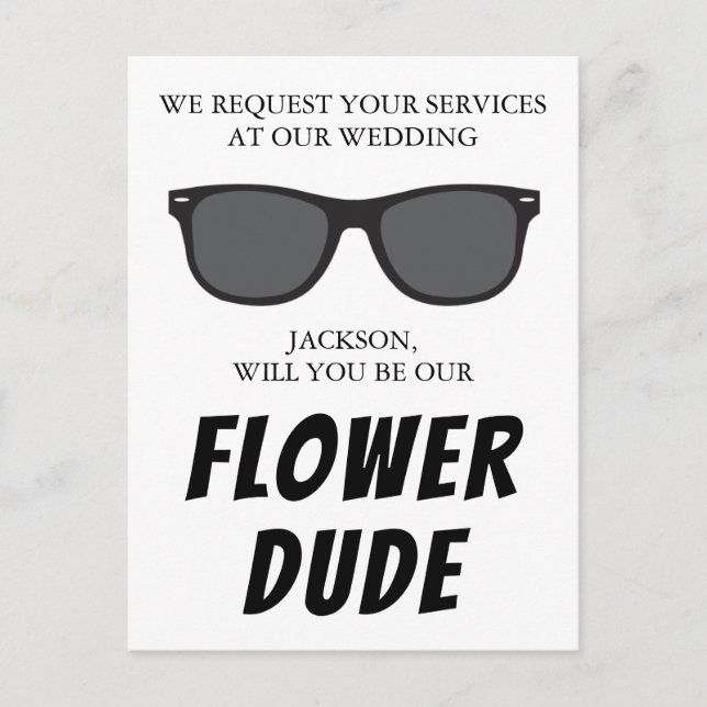 Carte postale Carte de proposition Flower Dud (Devant)