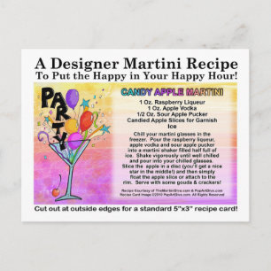 Carte postale Carte de recette à base de martini P