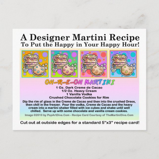 Carte postale Carte de recette Oh-R-E-Oh Cookie Ma (Devant)