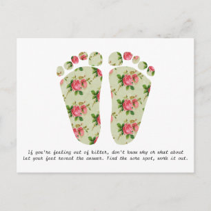 Carte postale carte de visite de réflexologie