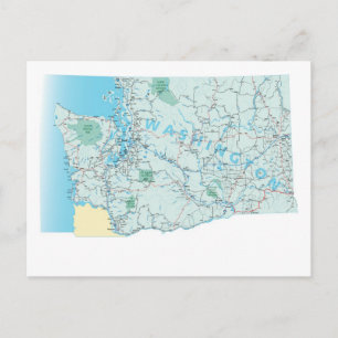 Carte postale Carte Interstate Washington