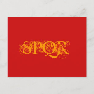 Carte Postale "Carte postale couleur traditionnelle SPQR"