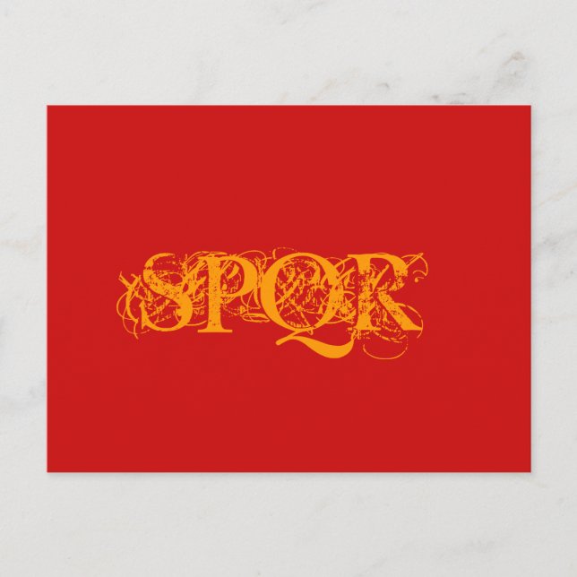 Carte Postale "Carte postale couleur traditionnelle SPQR" (Devant)
