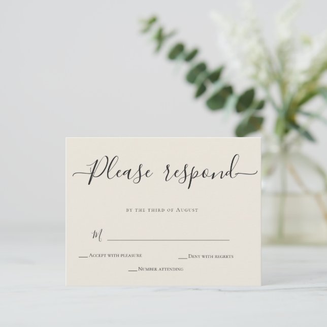 Carte postale Carte RSVP de mariage ivoirienne (Debout devant)