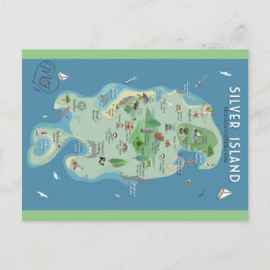 Carte postale Carte Silver Island