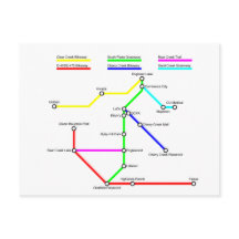 Carte postale Carte Vélo Denver