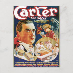 Carte Postale Carter Le grand magicien Vintage publicité