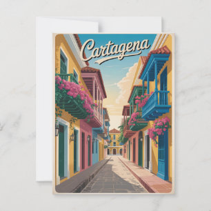 Carte Postale Carthagène vintage