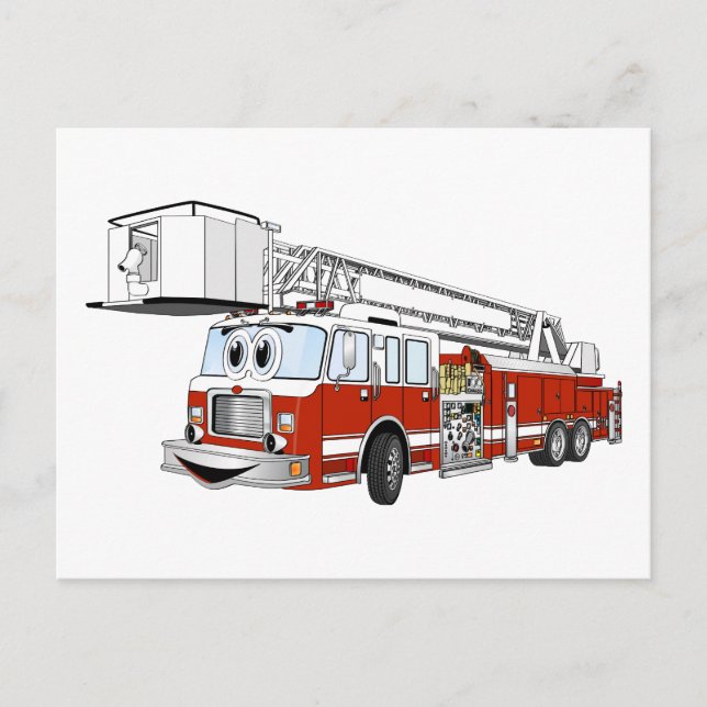 Carte Postale Cartographie de canon Snorkel Hook et Ladder Fire  (Devant)