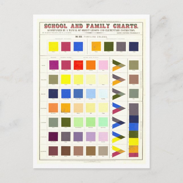 Carte postale Carton couleur scolaire (Devant)