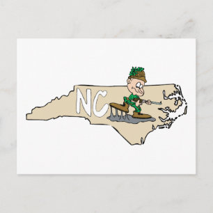 Carte Postale Carton de Caroline du Nord avec Hunter