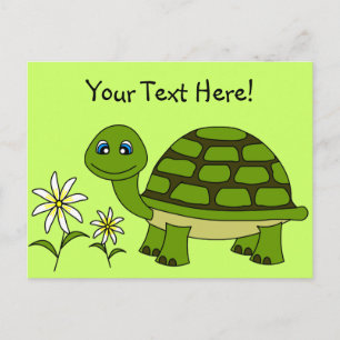 Carte Postale Carton de la Tortue mignonne
